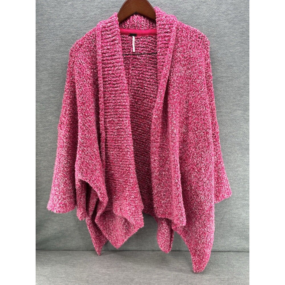 FREE PEOPLE Prickly Pear Pink Slouchy BFF Cardigan Size XS A49